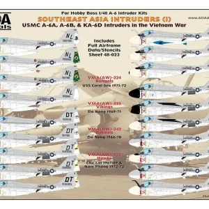 AOA decals 48-024 Southeast Asia Intruders (1) - USMC A-6A, A-6B And KA-6D Intruders In The Vietnam War (For HobbyBoss) Promotion Saisonnière
