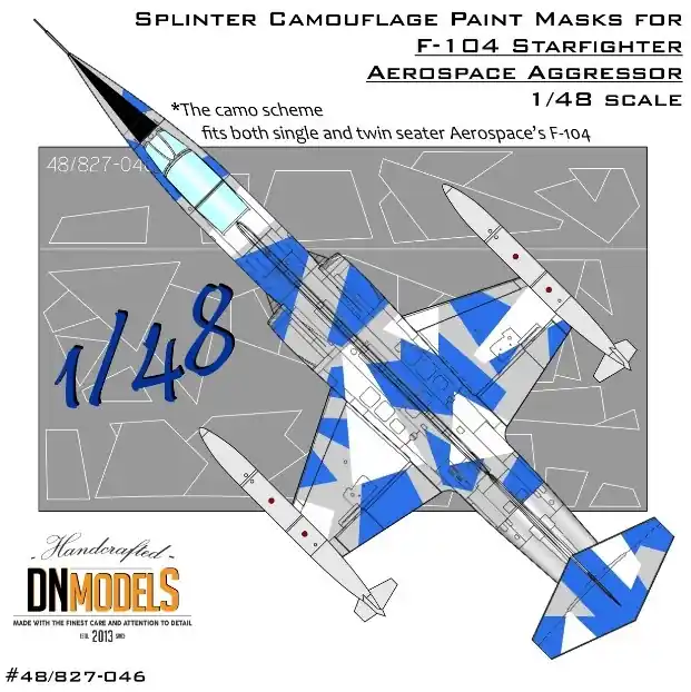 Prix Promo DN Models 48-827-046 Splinter Camouflage Paint Masks For F-104 Starfighter Aerospace Aggressor