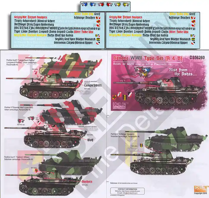 Réduction Echelon Fine Details D356260 Generic WWII Type Set A, B