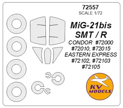 KV Models 72557 MIG-21R / SMT / Bis (CONDOR/ EASTERN EXPRESS) + wheels masks Offre Spéciale