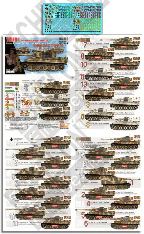 Pas Cher Echelon Fine Details AXT721056 Tiger I Panzerkampfwagen VI Ausf. E - Schwere Panzer Abteilung 506 - Eastern Front 1943-1944