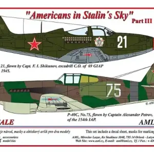 Super Prix AML C2003 Curtiss P-40 C and Bell P-39 N - Americans In Stalins Skys Part 3 (for Special Hobby and Trumpeter kits)