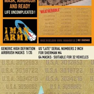Promotion Saisonnière 1 Man Army 35GEN403 US ‘Late‘ Serial Nrs. 2 Inch Sherman M4