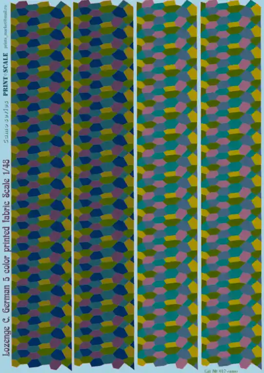 Haute Qualité Print Scale 017-camo Lozenge C. German 5 color printed fabric