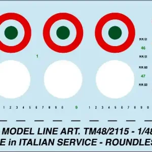 TAURO MODEL 48-2115 DH 100 Vampire In Italian Service - Roundles And Serials Petit Prix