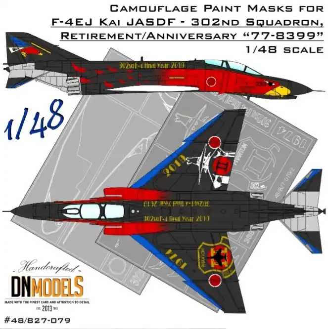 DN Models 48-827-079 F-4EJ Kai 302nd Squadron Retirement/Anniversary Paint Mask Set Offre Limitée