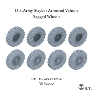 ET Model P35-149 U.S.Army Stryker Armored Vehicle Sagged Wheels (For AFV Club Kit) Populaire