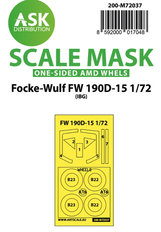 Art Scale Kit M72037 Focke-Wulf Fw 190D-15 one-sided Authentique