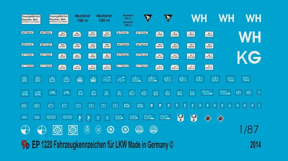 Peddinghaus-Decals 1220 Number Plates For Transport Trucks And Tactical Markings Acheter Direct