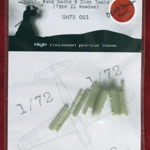 Prix Choc DISCONTINUED DEAD Design Models RM72001 Ki-61 Id Wing Racks and Drop Tank