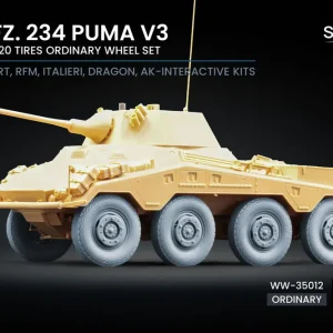 ScaleX WW-35012 Sd.Kfz. 234 Puma - v3 Ordinary Wheel Set (for MiniArt / Dragon / RFM / AK and Italeri Kits / 3D-Printed) Pas Cher