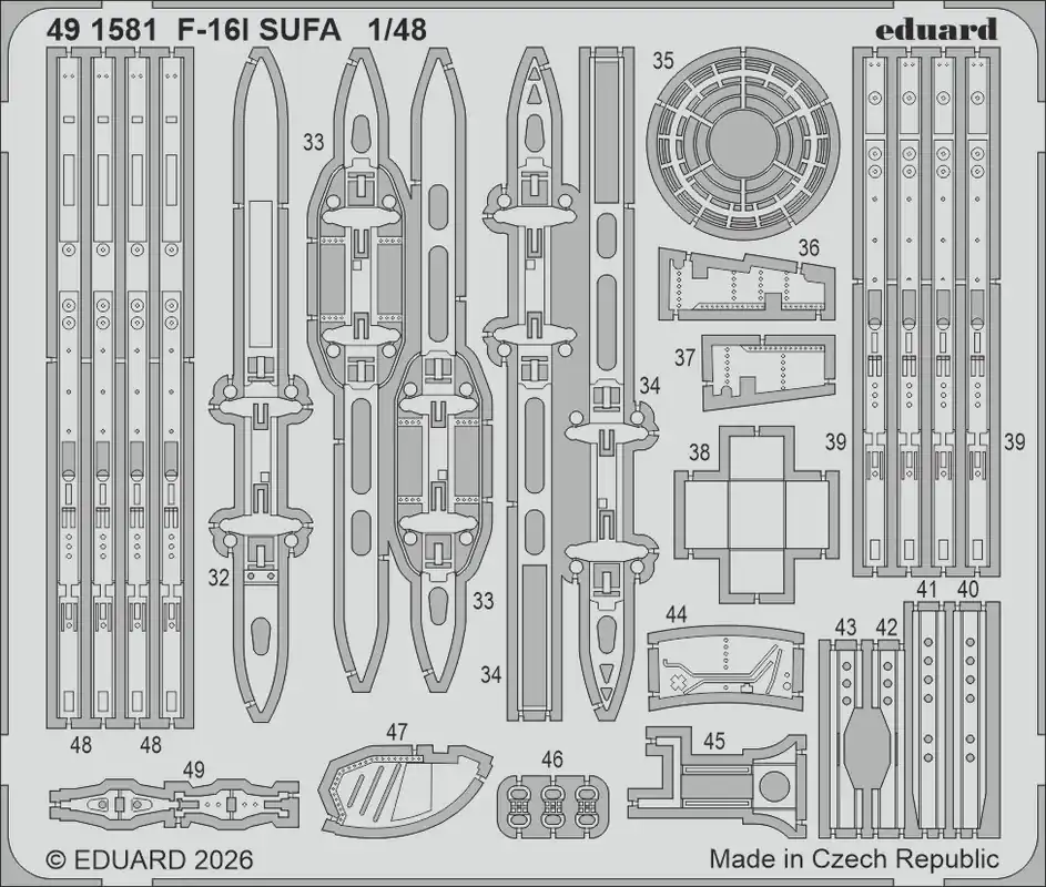 Nouvel Arrivage Eduard 491581 Lockheed Martin F-16 I Sufa - PE Set (for GWH Kits)