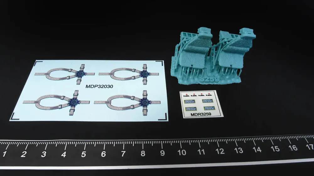 Prix Cassé Metallic Details MDR3259 Sikorsky UH-60 / SH-60 and MH-60 Early - Pilot Seats (for Academy / Kitty Hawk and Zimi Model Kits)
