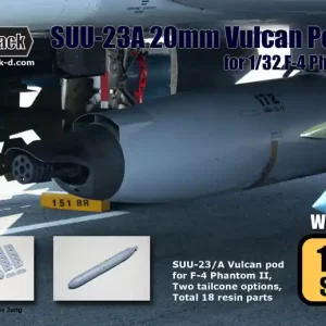 Wolfpack Design WP32063 F-4 Phantom - SUU-23/A 20mm Vulcan Pod Set (2 Set) Nouvel Arrivage