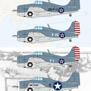 Wolfpack Design WD48013 Grumman F4F Wildcat Part 3 - F4F-3 Wildcats in the Pacific Front Achat Immédiat