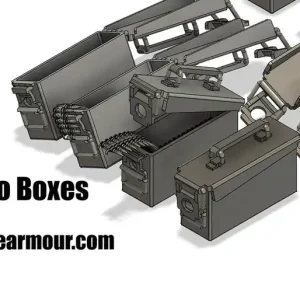 Inside the Armour ITA324014 NATO 7.62 Ammunition Boxes (Closed / Empty and with Belts / 3D-Printed) Achetez Aujourd'hui