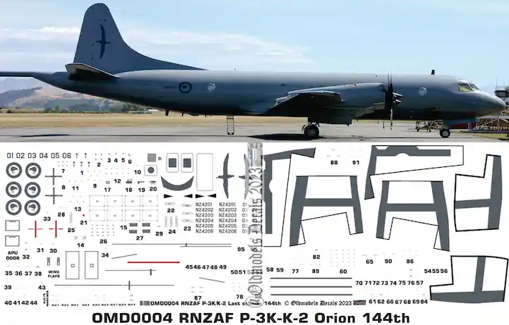 Old models Decals 0004 Lockheed P-3K/K-2 - Royal New Zealand Air Force Prix Promo