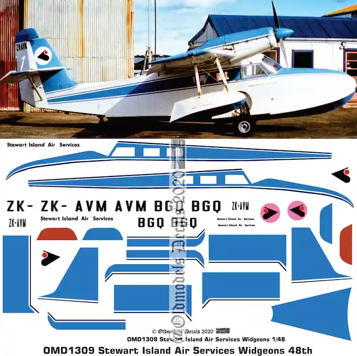 Old models Decals 1309 Grumman Widgeon - Stewart Island Air Services Solde