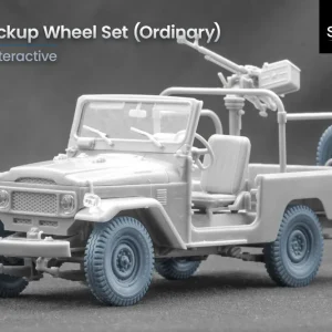 Produit De Marque ScaleX WM-35033 FJ43 Pickup - Ordinary Wheel Set (3D-Printed / for AK Interactive Kits)