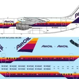 Meilleure Vente 26 Decals 441337 BAe 146-200 - AirCal (Laser Decal)
