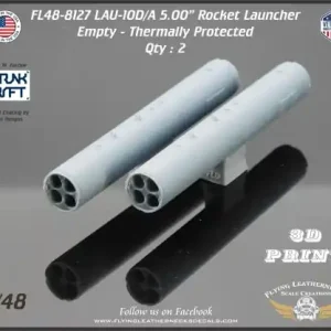 Flying Leathernecks 48-8127 LAU-10D/A 5.00" Rocket Launcher Thermally Protected - Empty (2 pcs / 3D-Printed) Acheter En Ligne
