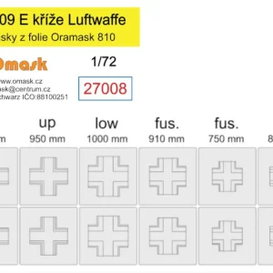 Marque Omask 27008 Bf 109 E Crosses Luftwaffe Mask