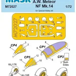 Special Hobby M72027 A.W. Meteor NF Mk.14 (for Special Hobby kit) Certifié