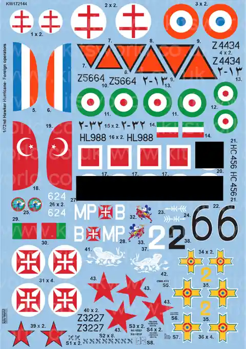 Kits World 172144 Hawker Hurricane Mk. I/II Foreign Operators Achat Immédiat