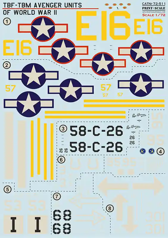 Prix Réduit Print Scale 72-511 TBF-TBM Avenger Units Of World War II