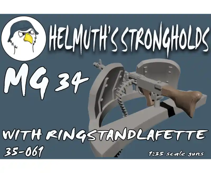 Helmuth‘s Strongholds 35061 German MG34 with Ringstandlafette Livraison Express