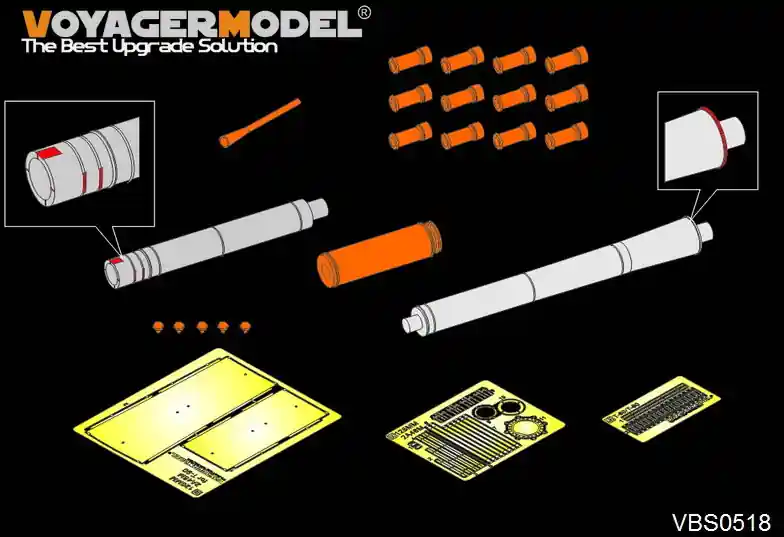 VoyagerModel.Co.Ltd VBS0518 Modern Russian 125mm 2A46M/ 2A46M-5 Barrel T-90A/ T-90MS used Bon Plan