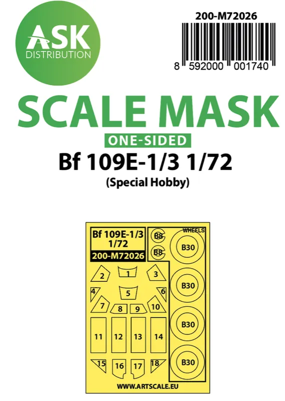 Nouvelle Collection Art Scale Kit M72026 Bf 109E-1/ E-3 one-sided
