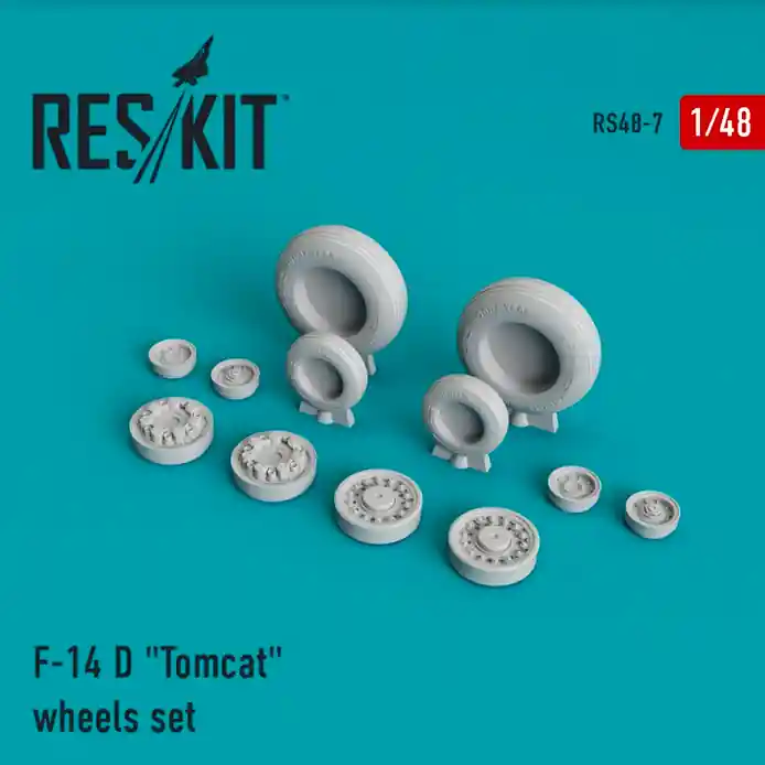 DISCONTINUED RES/KIT 48-0007 Grumman F-14 D "Tomcat" wheels set Offre Exclusive
