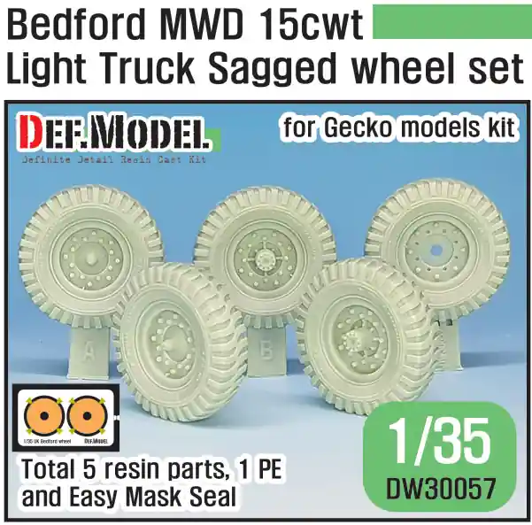 DEF Model DW30057 British Bedford MWD Light Truck Wheel set Remise