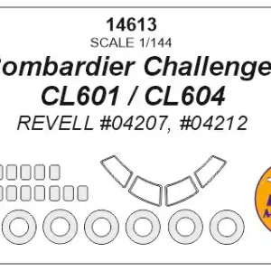 KV Models 14613 Bombardier Challenger CL601 / CL604 (REVELL) + wheels masks Must-Have