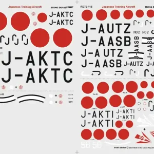 Prix Cassé Rising Decals RD72116 Japanese Training Aircraft (6 schemes)