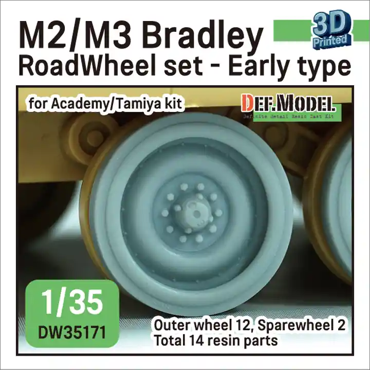 Prix Promo DEF Model DW35171 M2/M3 Bradley RoadWheel Set - Early Type (For Academy/Tamiya Kit)
