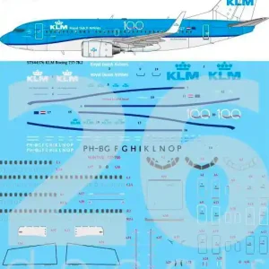 26 Decals STS44376 KLM BOEING 737-700 Livraison Express