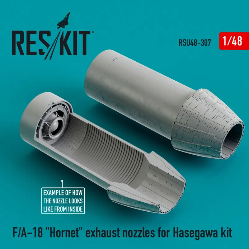 Haute Qualité DISCONTINUED RES/KIT U48-0307 F/A-18 "Hornet" Exhaust Nozzles For Hasegawa Kit