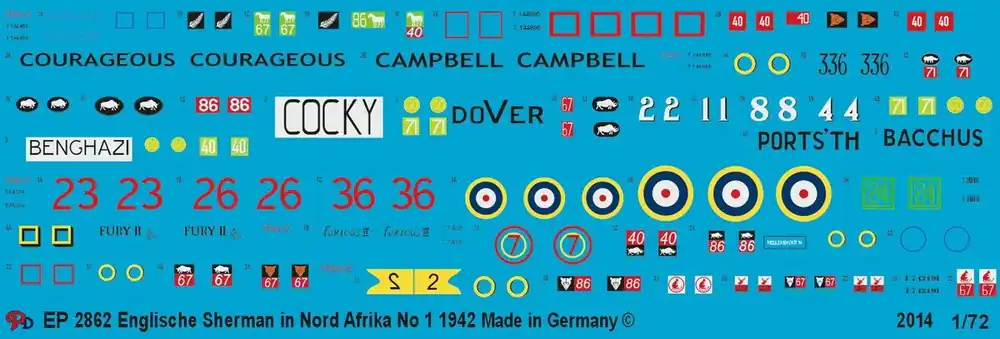 Peddinghaus-Decals 2862 English Sherman Tanks In North Africa 1942 Prix Bas