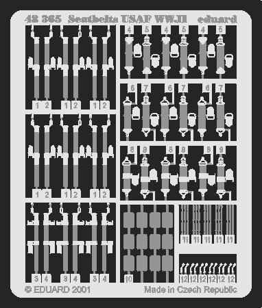 Eduard 48365 Seatbelts USAF WWII Haute Qualité