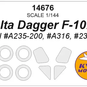 Achat Immédiat KV Models 14676 Delta Dagger F-102A And Wheels Masks