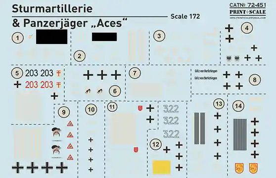 Offre Limitée Print Scale 72-451 Sturmartillerie and Panzerjager Aces