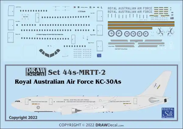 Draw Decal 44-MRTT-02 Airbus A330 MRTT (KC-30 A) - Royal Australian Air Force Nouvel Arrivage