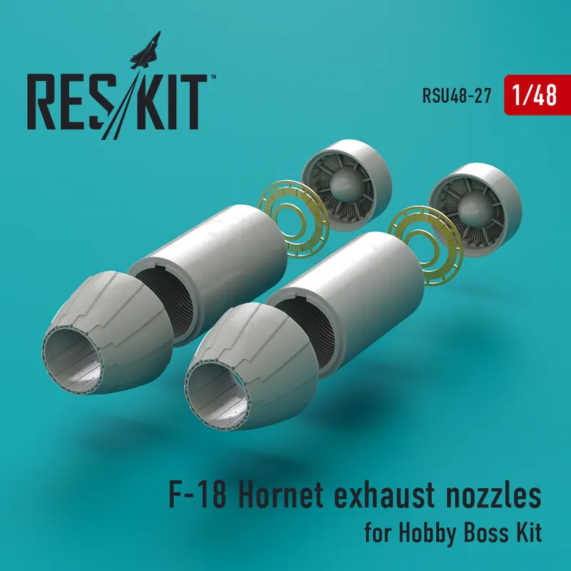 Expédié Aujourd'hui DISCONTINUED RES/KIT U48-0027 F-18 Hornet exhaust nozzles for Hobby Boss Kit