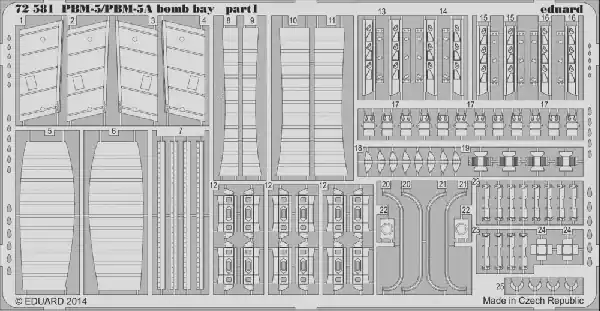 Solde DISCONTINUED Eduard 72581 PBM-5/PBM-5A bomb bay Minicraft