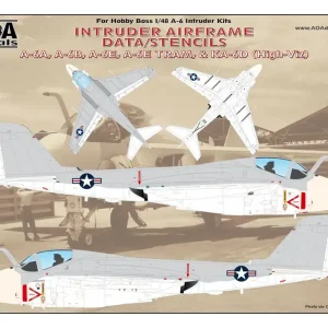 AOA decals 48-023 Intruder Airframe Data/Stencils And Markings - A-6A, A-6B, A-6E, A-6E TRAM And KA-6D (High-Viz) (For HobbyBoss) Satisfait Ou Remboursé