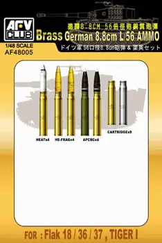 Offre Spéciale AFV Club 48005 WWII German 8.8cm L/56 Turn Brass Ammo