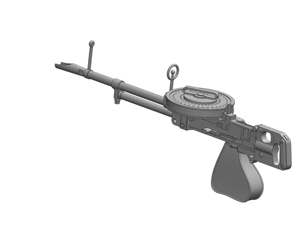Art Scale Kit A48044 Wickers K Machine Gun GB WWII Populaire