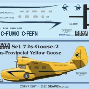 Paiement Sécurisé Draw Decal 72-GOOSE-02 Grumman G-21 Goose - Trans-Provincial